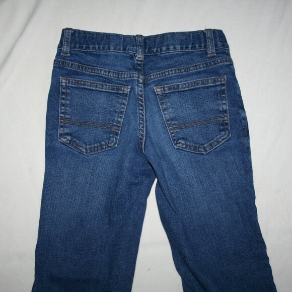 BOYS 8 DENIM BLUE JEANS REGULAR RELAXED FIT POCKETS ADJUSTABLE WAIST EUC - Picture 10 of 14
